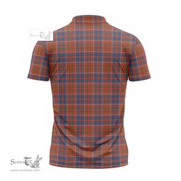 ScotsTee Shop Scottish Cameron of Lochiel Ancient Clan Crest Tartan Zipper Polo Shirt