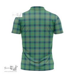 ScotsTee Shop Scottish Kennedy Ancient Clan Crest Tartan Zipper Polo Shirt