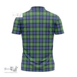 ScotsTee Shop Scottish Gordon Old Ancient Clan Crest Tartan Zipper Polo Shirt
