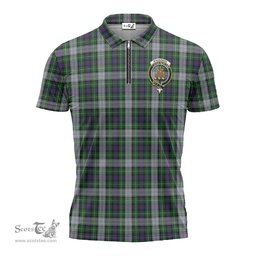 ScotsTee Shop Scottish MacKenzie Dress Clan Crest Tartan Zipper Polo Shirt