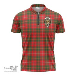 ScotsTee Shop Scottish Hay Modern Clan Crest Tartan Zipper Polo Shirt