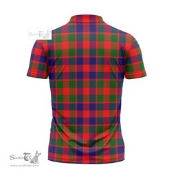ScotsTee Shop Scottish Gow of Skeoch Clan Crest Tartan Zipper Polo Shirt