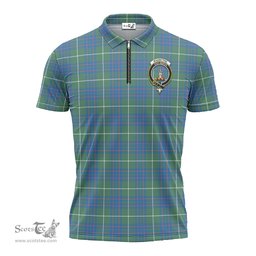 ScotsTee Shop Scottish MacIntyre Hunting Ancient Clan Crest Tartan Zipper Polo Shirt
