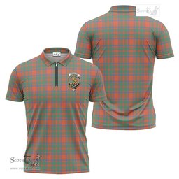 ScotsTee Shop Scottish MacIntosh Ancient Clan Crest Tartan Zipper Polo Shirt