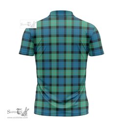 ScotsTee Shop Scottish Gunn Ancient Clan Crest Tartan Zipper Polo Shirt