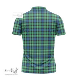 ScotsTee Shop Scottish Graham of Montrose Ancient Clan Crest Tartan Zipper Polo Shirt