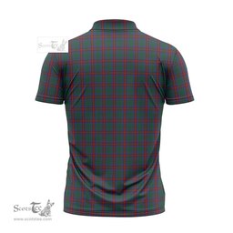 ScotsTee Shop Scottish Jardine Dress Clan Crest Tartan Zipper Polo Shirt