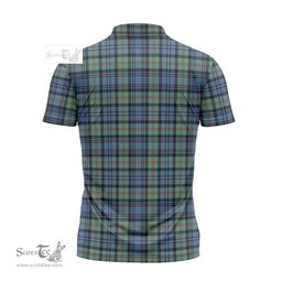 ScotsTee Shop Scottish MacKinlay Ancient Clan Crest Tartan Zipper Polo Shirt