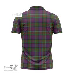ScotsTee Shop Scottish MacDonald of Clan Ranald Modern Clan Crest Tartan Zipper Polo Shirt