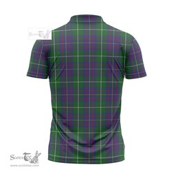 ScotsTee Shop Scottish MacIntyre Inglis Clan Crest Tartan Zipper Polo Shirt