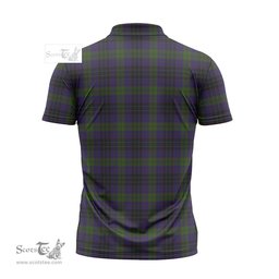 ScotsTee Shop Scottish Lumsden Hunting Clan Crest Tartan Zipper Polo Shirt