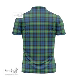 ScotsTee Shop Scottish Gordon Ancient Clan Crest Tartan Zipper Polo Shirt