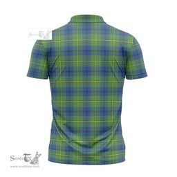 ScotsTee Shop Scottish Johnstone-Johnston Ancient Clan Crest Tartan Zipper Polo Shirt