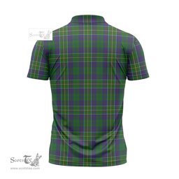 ScotsTee Shop Scottish Hunter of Hunterston Clan Crest Tartan Zipper Polo Shirt