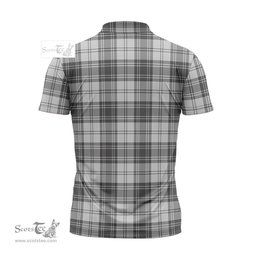 ScotsTee Shop Scottish Glendinning Clan Crest Tartan Zipper Polo Shirt