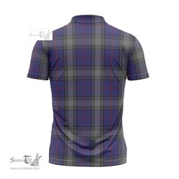 ScotsTee Shop Scottish Kinnaird Clan Crest Tartan Zipper Polo Shirt