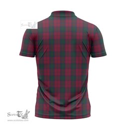ScotsTee Shop Scottish Lindsay Clan Crest Tartan Zipper Polo Shirt