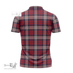 ScotsTee Shop Scottish MacDonald Dress Irish Clan Crest Tartan Zipper Polo Shirt