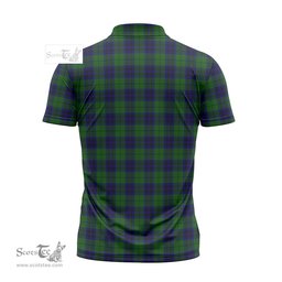 ScotsTee Shop Scottish Keith Modern Clan Crest Tartan Zipper Polo Shirt
