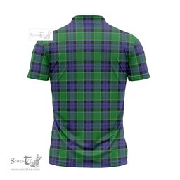 ScotsTee Shop Scottish Graham of Menteith Modern Clan Crest Tartan Zipper Polo Shirt