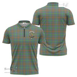ScotsTee Shop Scottish MacIntosh Hunting Ancient Clan Crest Tartan Zipper Polo Shirt