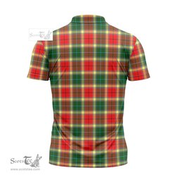ScotsTee Shop Scottish Gibsone (Gibson-Gibbs) Clan Crest Tartan Zipper Polo Shirt