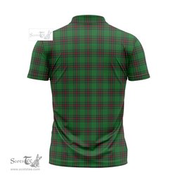 ScotsTee Shop Scottish Lundin Clan Crest Tartan Zipper Polo Shirt