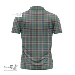 ScotsTee Shop Scottish MacFarlane Hunting Ancient Clan Crest Tartan Zipper Polo Shirt