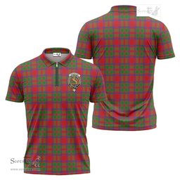 ScotsTee Shop Scottish MacIntosh Modern Clan Crest Tartan Zipper Polo Shirt