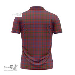ScotsTee Shop Scottish Murray of Tullibardine Clan Crest Tartan Zipper Polo Shirt