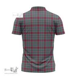 ScotsTee Shop Scottish Spens (Spence) Clan Crest Tartan Zipper Polo Shirt