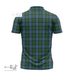 ScotsTee Shop Scottish Morrison Society Clan Crest Tartan Zipper Polo Shirt