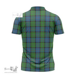 ScotsTee Shop Scottish Stirling Clan Crest Tartan Zipper Polo Shirt