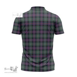 ScotsTee Shop Scottish Rose Hunting Modern Clan Crest Tartan Zipper Polo Shirt