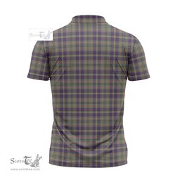 ScotsTee Shop Scottish Taylor Weathered Clan Crest Tartan Zipper Polo Shirt
