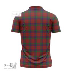 ScotsTee Shop Scottish Robertson Clan Crest Tartan Zipper Polo Shirt