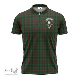 ScotsTee Shop Scottish Tennant Clan Crest Tartan Zipper Polo Shirt