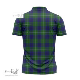 ScotsTee Shop Scottish Oliphant Modern Clan Crest Tartan Zipper Polo Shirt
