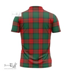 ScotsTee Shop Scottish Stewart Atholl Modern Clan Crest Tartan Zipper Polo Shirt