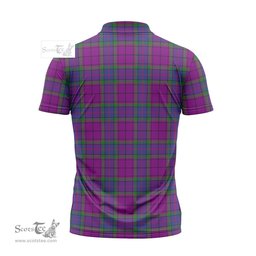 ScotsTee Shop Scottish Wardlaw Modern Clan Crest Tartan Zipper Polo Shirt