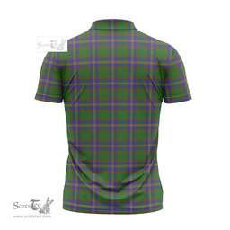 ScotsTee Shop Scottish Strange of Balkaskie Clan Crest Tartan Zipper Polo Shirt
