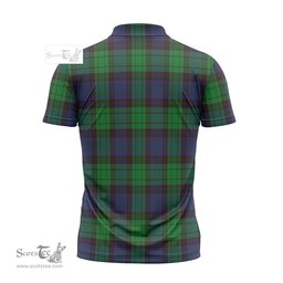 ScotsTee Shop Scottish Stewart Old Modern Clan Crest Tartan Zipper Polo Shirt