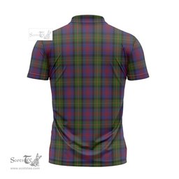 ScotsTee Shop Scottish MacLennan Clan Crest Tartan Zipper Polo Shirt