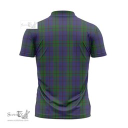 ScotsTee Shop Scottish Strachan Clan Crest Tartan Zipper Polo Shirt