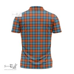 ScotsTee Shop Scottish MacLachlan Ancient Clan Crest Tartan Zipper Polo Shirt