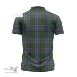 ScotsTee Shop Scottish MacMillan Hunting Clan Crest Tartan Zipper Polo Shirt