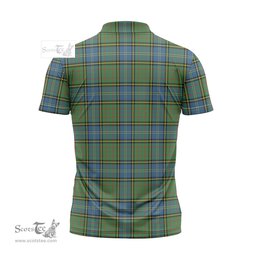 ScotsTee Shop Scottish MacMillan Hunting Ancient Clan Crest Tartan Zipper Polo Shirt