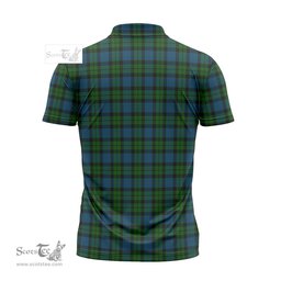 ScotsTee Shop Scottish McCoy Clan Crest Tartan Zipper Polo Shirt