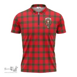 ScotsTee Shop Scottish MacNab Modern Clan Crest Tartan Zipper Polo Shirt