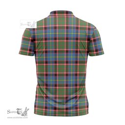 ScotsTee Shop Scottish Stirling Bannockburn Clan Crest Tartan Zipper Polo Shirt